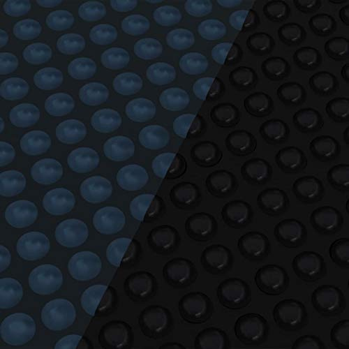 Tidyard Treibende Pool-Solarplane Solarfolie Wärmeplane Solarabdeckung Poolabdeckung Poolheizung Abdeckplane Solarheizung Poolheizung Luftpolsterfolie PE 260 x 160 cm Schwarz und Blau
