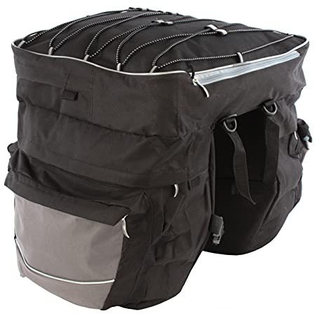 Gepäckträgertasche für Fahrrad Doppeltasche Gepäckträger Radtasche mit Zwei Seitentaschen Hinterradtasche Radtasche