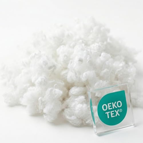 4L Textil Füllwatte 1kg (1000g) – Füllwatte Waschbar & Premium Kissenfüllung, Bastelwatte, Füllwatte für Kuscheltiere & Stofftiere, Hochwertiges Füllmaterial für Kissen & Dekokissen Oeko-TEX