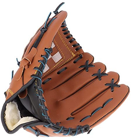 Baseball Handschuhe Outdoor-Sport-Baseballhandschuh-Softball-Übungsgeräte Größe 10.5/11,5/12.5 Linkshänder for Erwachsene-Mann-Frau-Zug Baseball Glove (Color : Black, US Size : 12.5 inches)