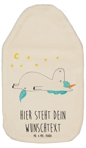 Mr. & Mrs. Panda Personalisierte Wärmflasche Einhorn Sternenhimmel - Personalisierte Geschenke, Einhörner, Körnerkissen mit Namen, Verrückt,