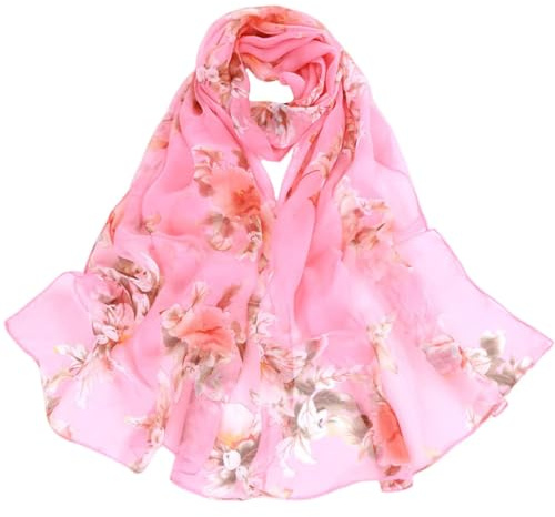 FAIRYGATE Seidentuch Damen Bandana Damen Chiffon Stola Schal Festliche Langschal für Abendkleid oder Brautkleid 20A54