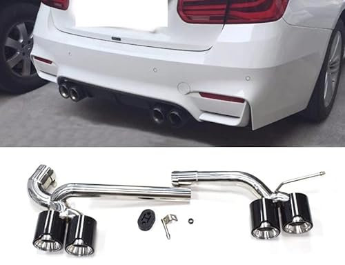MBROS Auto Auspuff Endrohr Für BMW F30 F32 320i 420i 430i 2013–2016, geänderte M3-Stoßstange, Edelstahl-Schalldämpferspitze, Kohlefaser-Auspuffspitze Schallrohr Auspuff (Farbe : Carbon M)