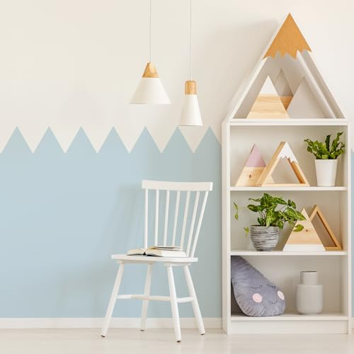Muralo Wandtattoo Jugend, Zickzack, Kindergärten, UV-beständig - 141x120 cm | Wandsticker, Modernes Design - ideal für Kinderzimmer, für Mädchen, einfach anzubringen