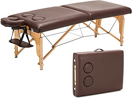 PRUJOY Multifunktionales verstellbares Physiotherapiebett, professionelles klappbares Massagebett, speziell für Frauen entworfenes großes 73-Zoll-Massagebett aus Holz