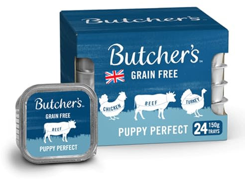 Butcher's Complete Wet Can Grain Free Hypoallergenic Puppy Food Puppy Perfect Pack 6x400g - Chicken, Beef & Turkey