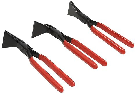 SUBKUDY Lot de pinces pliantes en acier au carbone - Pince à tôle et poignée antidérapante - Pince pliante - 0°, 45° et 90° (rouge)