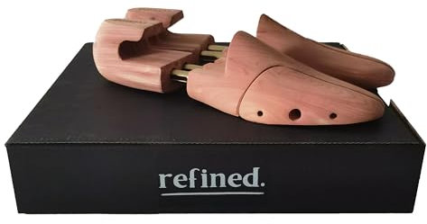 Generic Refined.Cedar Shoe Tree Red Cedar Wooden Shoe Trees with Twin Tubes,Men's Twin Tubed Shoe Trees 6-16Sizes shoe tree wood (1Pair, Medium 8-9.5 UK)
