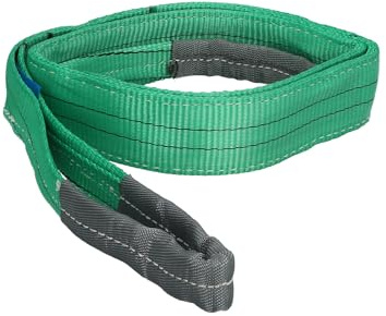 Flache Schlinge, Doppelband, 2.000 kg, Sicherheitsfaktor 7:1, Länge: 2 m, Breite: 6 cm, 100% Polyester, Farbe: Grün