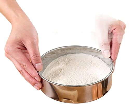 CAFIEDR Mehlsieb aus Edelstahl – Feinmaschiger Küchenfilter für Öl, Zucker und mehr