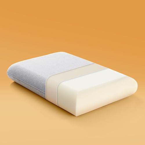Sonive Memory Foam Pillow, Pillow for Stomach 60x40x10cm Grey | Back and Side Sleeper, Cooling Bed Pillow