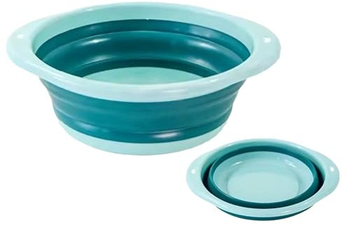 Cipszoely Collapsible Washing Up Bowl Folding Hand Wash Basin Portable Camping Washing Up Bowl Multipurpose Outdoor Travel Camping Sink for Kitchen Travel Camping Hiking Motorhome (S)