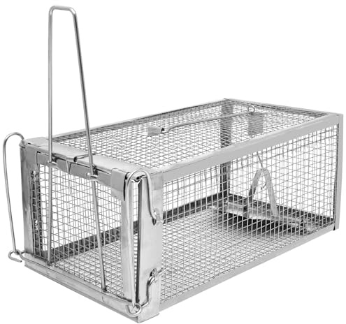 Piege a Souris Vivante，Cage PièGe à Rat pour IntéRieur et ExtéRieur，Nasse a Rat，Respectueux des Animaux HygiéNique, Durable, Facile à Utiliser, pour Maison et Jardin (1Pack)