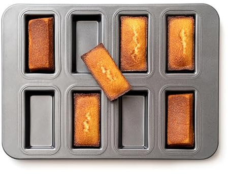 AHUFGN Baking Tray Carbon Steel Loaf Tins Mini Muffin Bakery Mold Financial Cake Mold Baking Tray Bakeware Bread Baking Accessories Pastry Utensil