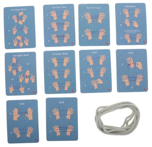 ibasenice 2pcs Finger Rope String Toys for Boy Girl Interactive Hand Game Cat Cradle Game for Boys and Girls Preschool Educational Toys