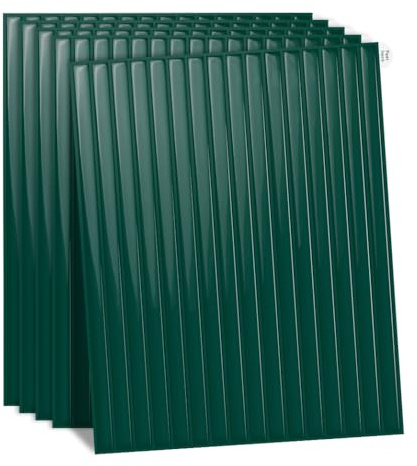 Alwayspon 10 Sheet 11''x 9inch Dark Green 3D Vinyl Wall Tile Sticker Transfers, Peel and Stick Self-Adhesive Waterproof Splashback Stick on Tile Decals for Kitchen Bathroom Wall