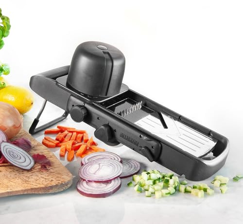Alligator 6080 Mandoline Slicer for Kitchen – Premium Vegetable Slicer with V-Shaped Stainless Steel Blade, Adjustable Thickness, Julienne Function, Potato & Cucumber Slicer
