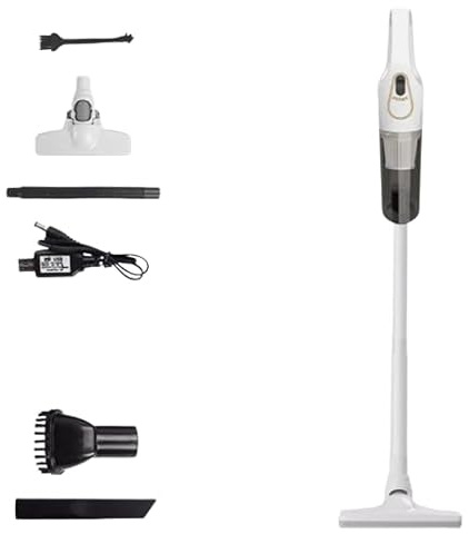 Cordless Vacuum Cleaner 3-in-1 – Powerful 120W Stick & Handheld Lightweight, Bagless, HEPA Filter Ideal for Home, Car, Pet Hair – White