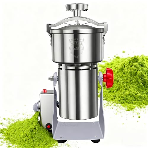 YXINHONGYUE 110V, High-Speed Multifunctional Powder Machine, Home Swing Type Dust-Free Cereals Corn Grinders 3500W All-In-One Electric Coffee Beans Mill Fast Powder Production