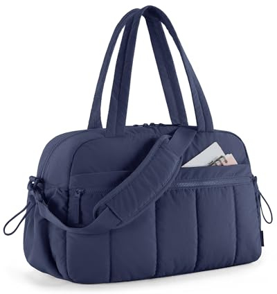 BAGSMART Sportväska för kvinnor, resväska, 24 L weekendväska, vattenavvisande resväska, handbagage, gymväska, sjukhusväska, födelsesjukhusväska med PVC våt väska för fitness, simning, bastu, S