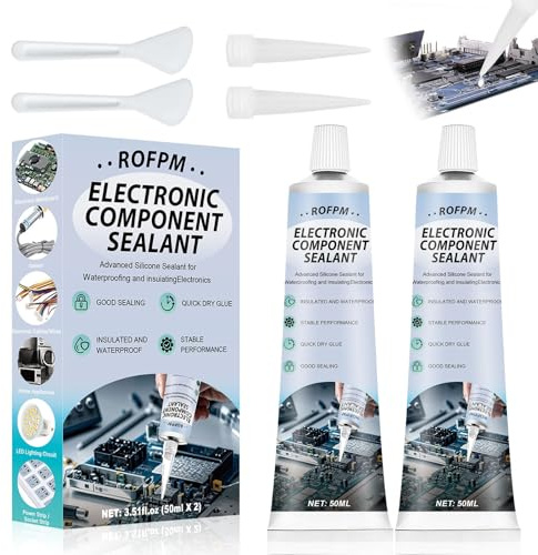 2 st skyddslack för elektronik, kontaktspray för elektronik, transparent silikon skyddslack isolerande tätningsmedel, vattentät, lämplig för hushållsapparater, kretskort kontrollpanel