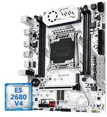 Motherboard Fit For Machinist-Kit de Placa Base X99, CPU LGA 2011-3 Xeon E5 2680 V4 Opcional y 16GB DDR4 RAM, Interfaz NVME M.2 TPM,0(Motherboard+CPU)
