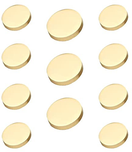 Bestowal 11Pcs Metall Flachknopf, 8Pcs × 15mm und 3Pcs × 20mm Frauenanzug Wollmantel Knopf Männliche Jacke Knopf Hemd Anzug Hose Knopf (Mattes Gold)