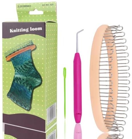 Coopay Kit de telar para tejer, tabla de tejer redonda con herramienta de telar y agujas, duradero y seguro, kit de telar pequeño para niños, calentador de piernas y brazos, bufanda y más.