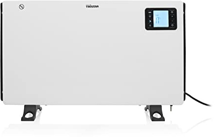 Tristar KA-5819 Vernetzbarer elektrischer Konvektor - Smart - Kostenlose App, digitales Display und Fernbedienung - 3 Wärmeeinstellungen - Frostschutzmodus - 2.000 W Weiß