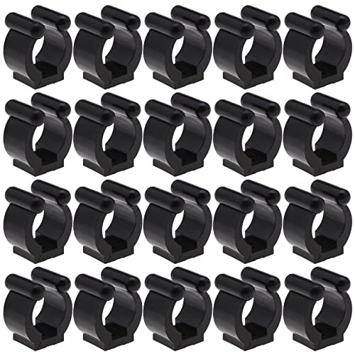 EMSea 20 Stück Billard-Queue-Halter für Queue, Angelrutenhalter, Clips, Kunststoff, Pool-Queue-Clips für Pool-Queue-Halter, Pool-Queue-Rack, Zubehör, schwarz