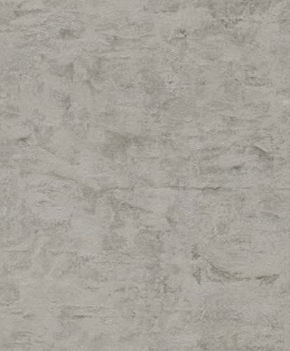 Rasch Tapete 499728 - Vliestapete Grau Silber Metallic Used-Look Beton Optik aus der Kollektion Factory V