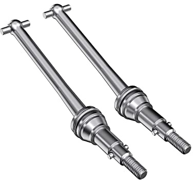 HYPER GO 16410 1:16 Scale RC Car Upgrade Accessories Front Rear Metal Drive Shaft CVD, Spare Parts RC Vehicle Rotor Shafts for H16PL & H16BM (2 Pcs)