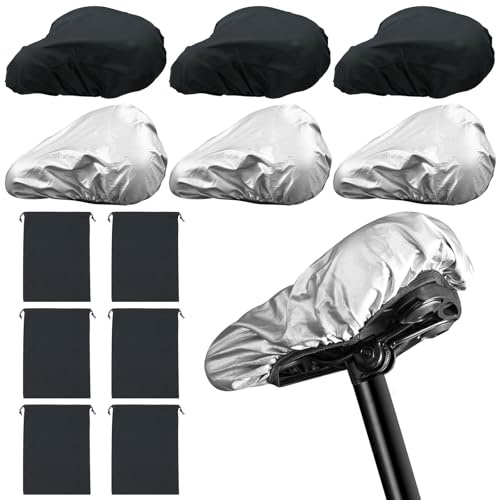 WYRGQIQN Sattelschutz Wasserdicht Fahrrad, Premium Fahrrad Regenschutz 12 Set, Univeralgröße, Qualität PVC-Material
