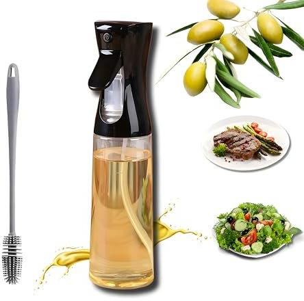 MAWR 2 X Leakproof 200ml Oil Spray Bottle for Kitchen & Air Fryer – Plastic Olive Oil Dispenser with Fine Mist for Cooking, BBQ & Roasting