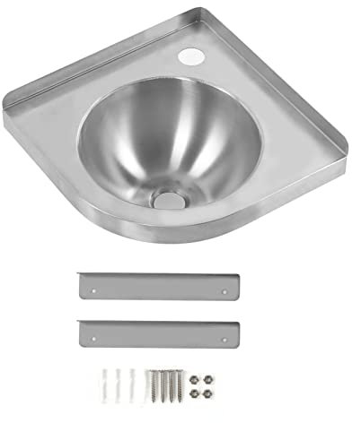WOTZOV Lavello angolare Triangolare Lavello Finitura Spazzolata Cucina Bagno Lavamani Lavello per Barca Caravan Camper Altro Trasporto