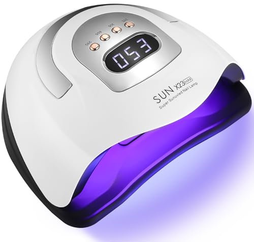 Zawaer Lampada Unghie UV LED 280W, 81pcs perline per Lampada, Professionale Semipermanente Curare Rapidamente Pedicure Fornetto Unghie, con Automatico Sensore per Manicure a Casa e in Salon