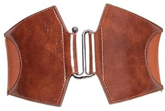 YDYAENIO Elastischer Korsett-Gürtel for Damen, breiter Gürtel for Damen, Designer-Stretch-Kummerbunds-Kleiderbund, Elegantes formelles Accessoire für Kleider und Blusen(Camel Belt)
