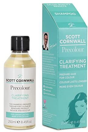 Scott Cornwall PreColour Clarifying Shampoo Treatment with Vitamin C and Hyaluronic Acid for All Hair Types, Citrus Scent, 250ml