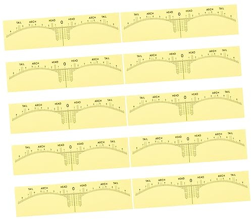 TOBBOMEY 10pezzi Righello Per Sopracciglia Misurazione Posizionamento Kit Per Stampa Sopracciglia Modellatore Professionale Disegno Linea Strumenti Utili Linea Donna Righello Trucco Misuraz