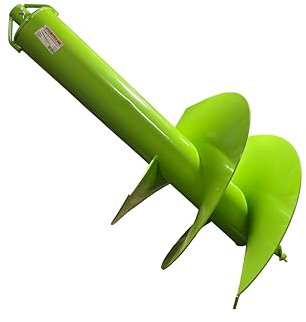 WERHE Erdbohrer für bohrmaschine ⌀ 400 mm, 80cm länge – Brunnenbohrer mit Einzelwicklung – Baumpflanzung, erdlochbohrer, Pfahlbohrer, Durchlässenbohrer – Grabungswerkzeug mit Hartmetallklingen