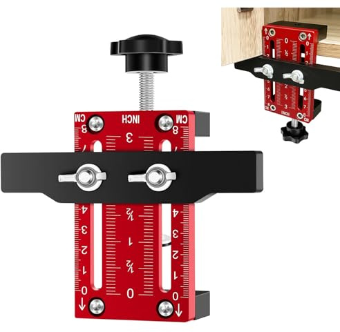 Cabinet Door Installation Positioner, Aluminium Alloy Cabinet Door Mounting Jig for Easy Door Support and Alignment, Cabinet Installation Tool for Mount Hinges,Help for Hanging Cabinet Doors