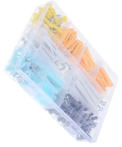 Outanaya 1juego Tornillos De Pared Autoperforantes y Tacos De Expansión Para Drywall Fijación Sencilla y Estable Para Construcción y Carpintería