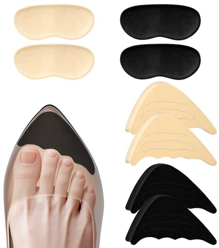 Flintronic 4 Paires Remplisseurs de Chaussures, Insert de Doublure de Talon Coussinets, Auto-adhésif Protege Talon Chaussure, pour Renfort de Pied
