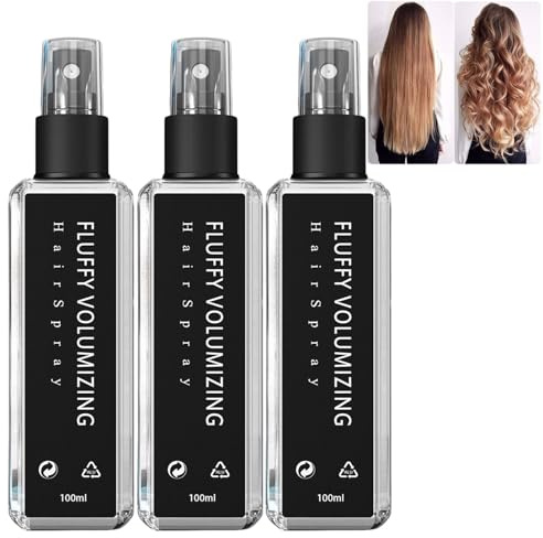 Spray épaississant aux protéines végétales naturelles Continentau JY07, laque volumisante et duveteuse pour femmes et hommes, tenue instantanée non collante, soin hydratant pour boucles (3PCS)