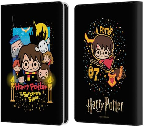 Head Case Designs Offizielle Harry Potter Sorcerer's Stone Deathly Hallows I Leder-Wallet-Hülle Kompatibel mit Amazon Kindle 11th Gen (2024)