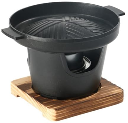 Fangxuee Mini Fornello Ad Alcool per Barbecue, Fornello per Barbecue, Singolo Giapponese, Fornello Rimovibile, Utensili per Vassoio per Barbecue All'Aperto