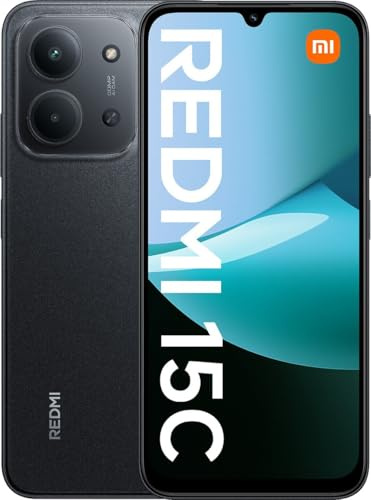 XIAOMI Redmi 15C 4G LTE (Compatible with Tmobile Tello Mint & Global) (256GB + 8GB) Unlocked Dual SIM 6.9 50MP Model 25078RA3EL (Midnight Black)