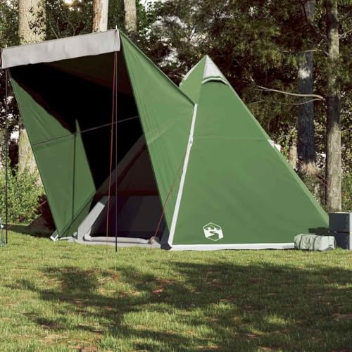 INLIFE Tipi-Familienzelt 6 Personen Grün Wasserdicht,Sportartikel,Outdoor-Aktivitäten,Camping & Wandern,Zelte,Grün,8 KG,4009438