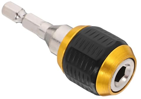Gatuida Self Locking Drill Bit Holder 60mm Extension Rod Chuck Adapter Connector Carbon Steel Heavy Duty Large Hexagonal Pop Out Design for Mechanical Repair and Assembly Tasks