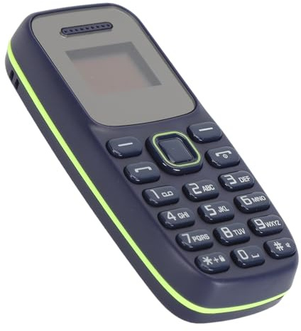 POENVFPO Telefono 2G Sbloccato, Mini Telefono GSM 2G Sbloccato con Doppia Scheda SIM, Auricolare Bluetooth per Lettore Musicale per Anziani (BLUE)